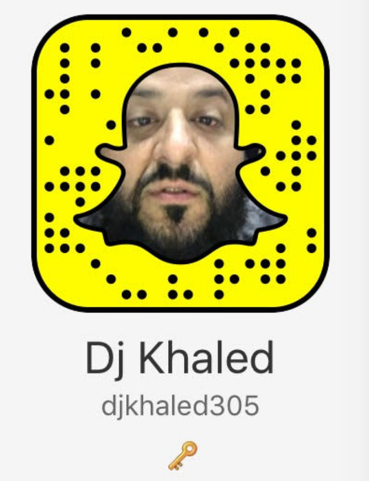 Image of Dj Khaled's Snapchat - social media influencer