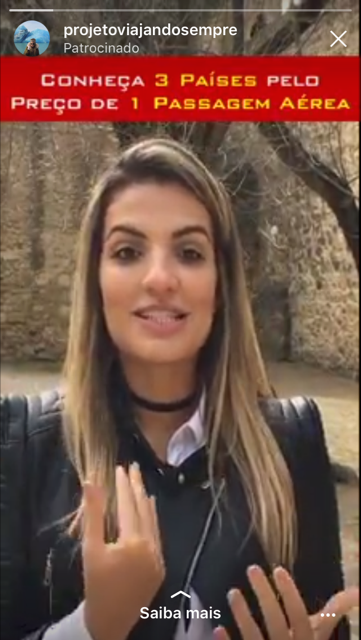 funcionalidades do Instagram - imagem indicando a função de 'saiba mais'