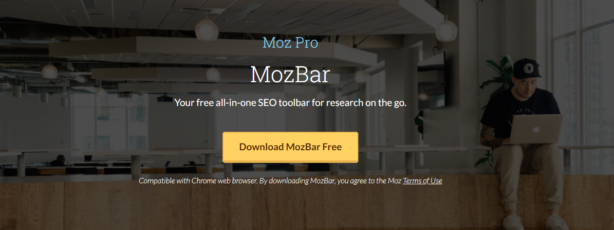 Print da página de download do MOZ Bar