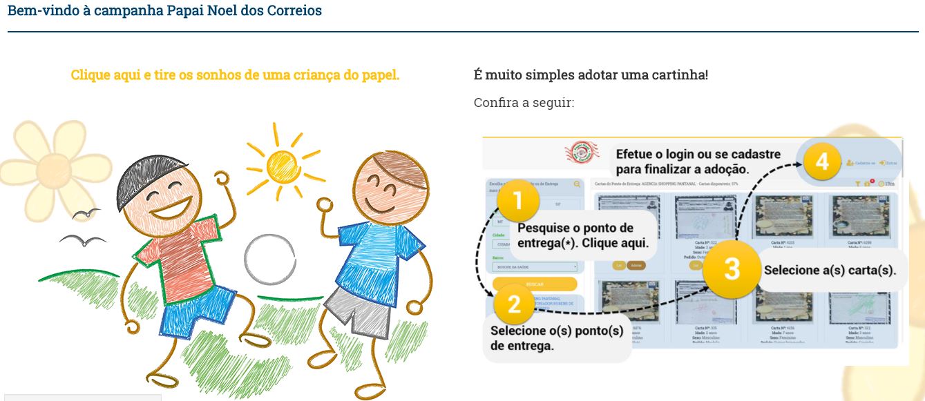 marketing social - imagem da propaganda do Papai Noel dos Correios