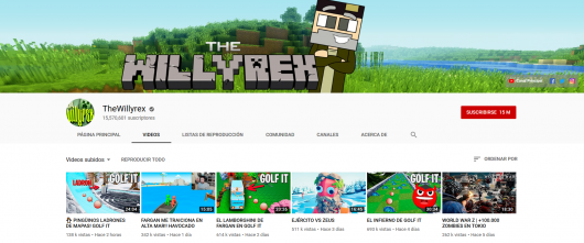 youtubers famosos canal de TheWillyrex