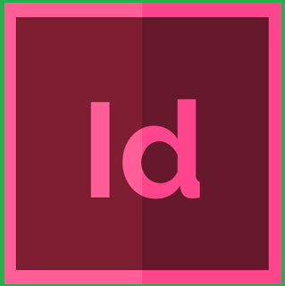 في الصورة الحرف i و الحرف d وهما شعار البرنامج InDesign - برامج مجموعة adobe