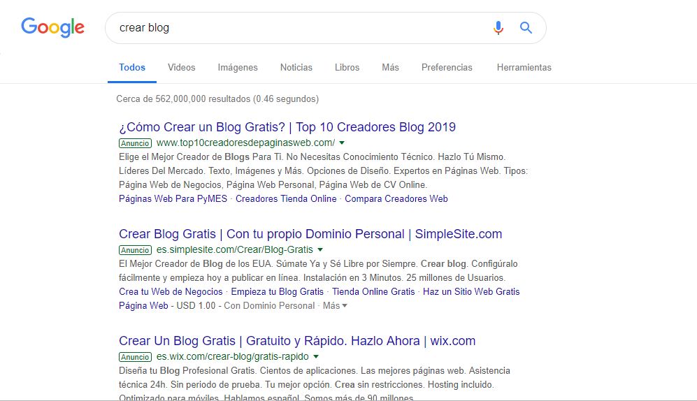 Ejemplo: crear blog -ADVERTISING