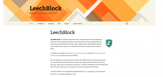 imagen del sitio web de LeechBlock