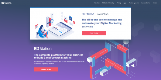marketing automation tools - RD Station website