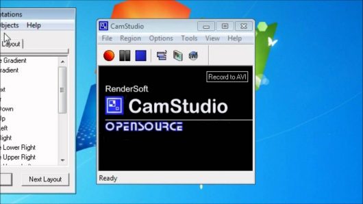 screen recorder - A computer workspace with the CamStudio screen opened