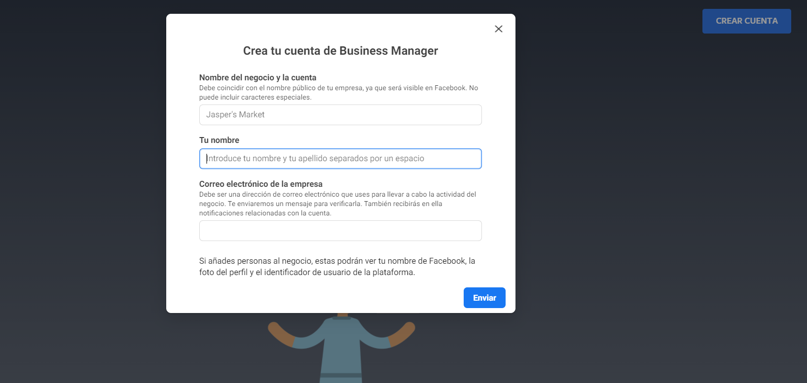 Configurar la cuenta en Business Manager de Facebook