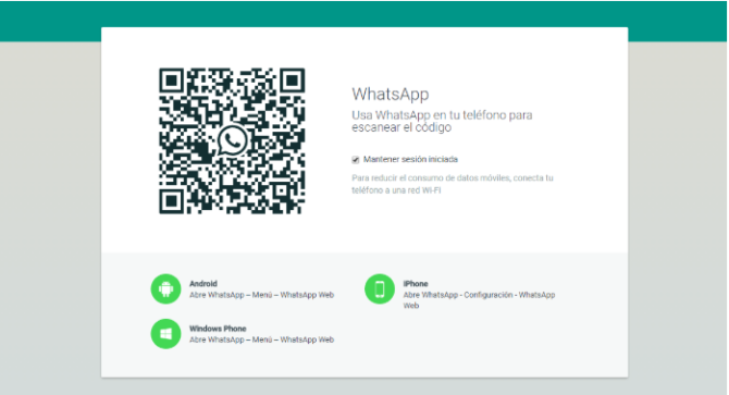 Imagen de una captura de pantalla de whatsapp web, una herramienta importante para saber cómo vender por Whatsapp.
