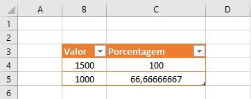 Excel: mudando os valores da regra de 3