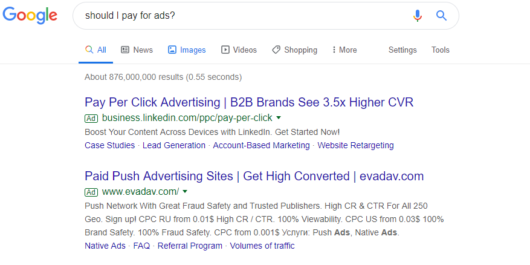example native ads like paid ads