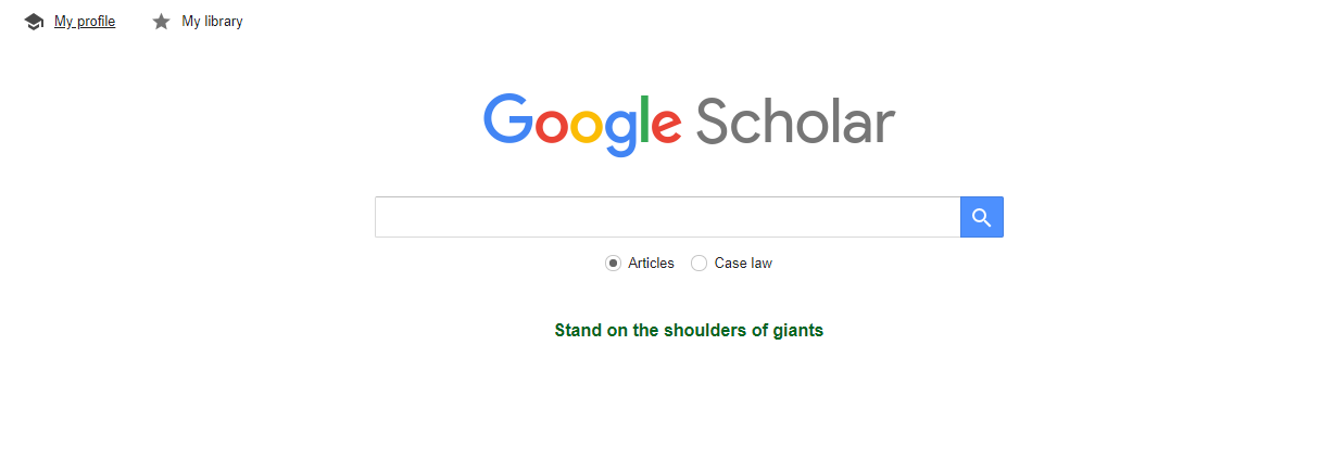 Google Scholar search