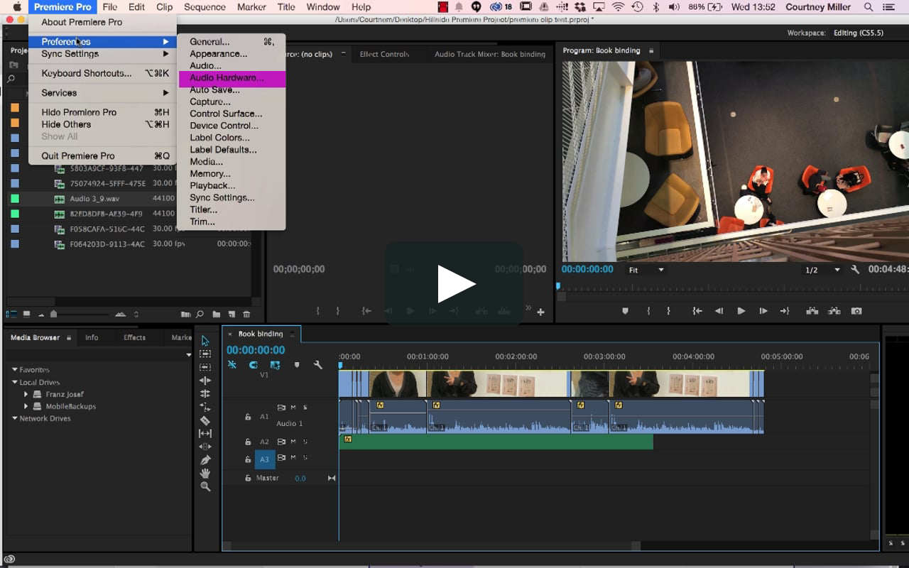 equipamentos de produção de vídeo - Adobe Premiere Pro CC