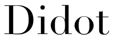 Tipografías clásicas: Didot