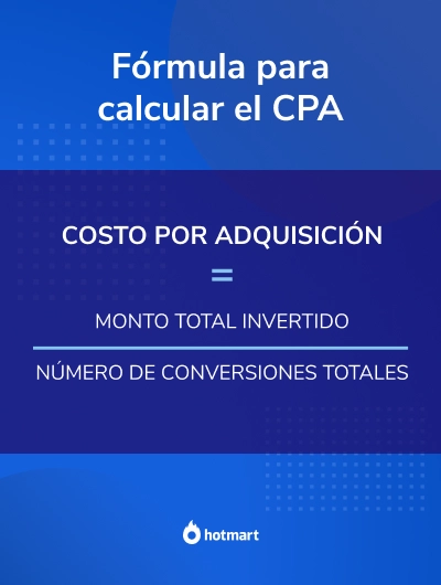 Imagen de la fórmula del costo de adquisición en marketing.
