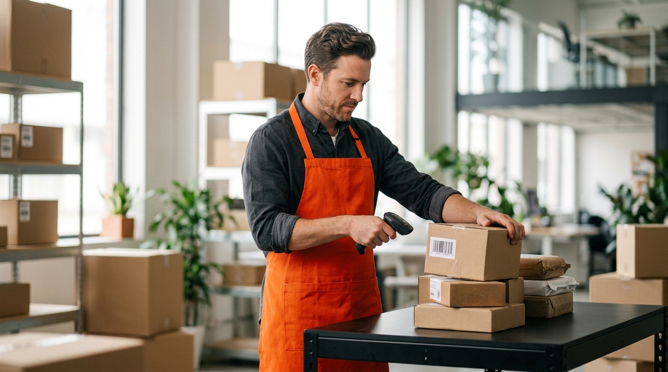 Empreendedor conferindo o código CEST de um produto