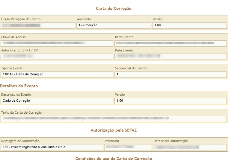 carta de correção