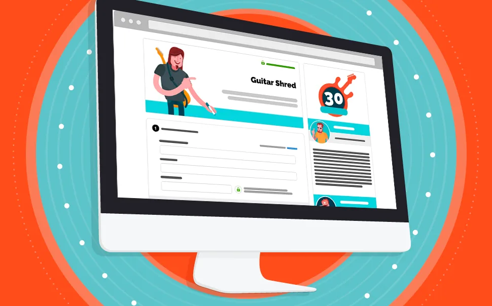 Custom checkout page on the Hotmart platform shown on a computer screen
