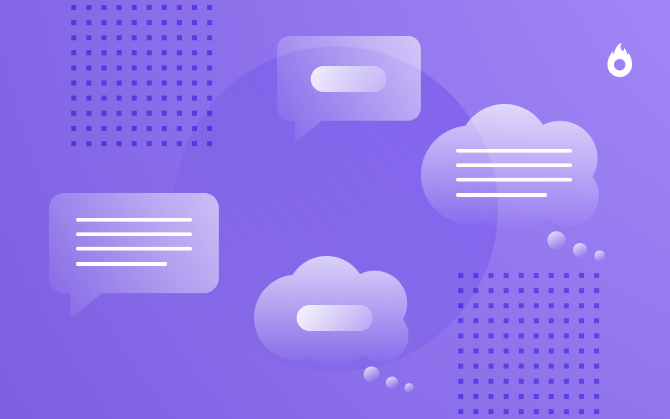 Illustration of speech bubbles representing figures of speech