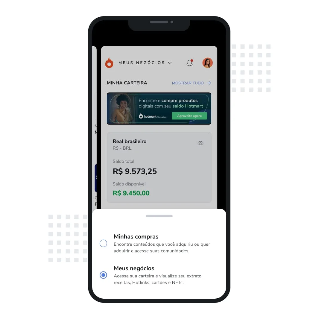 App da Hotmart: para creators e consumidores.